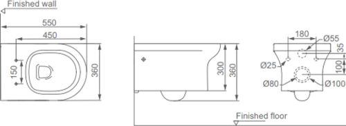 Унитаз подвесной STWORKI Хаммель HDC520WH с микролифтом в Донецке