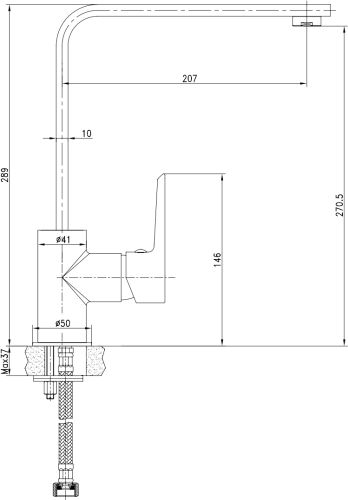 Смеситель для кухни STWORKI HDA3338XH в Донецке